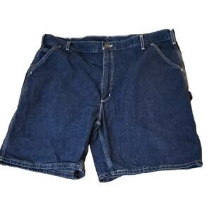 Mens Sz 42‎ Carhartt B28 DST Carpenter Utility Denim Jorts Work Shorts 8.5" Vtg